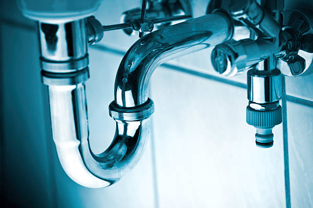 Drain pipe under wash basin - toned image